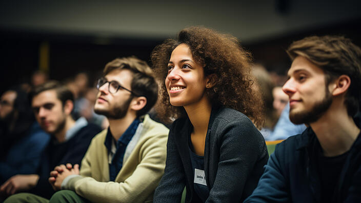 Students listening to a lecture